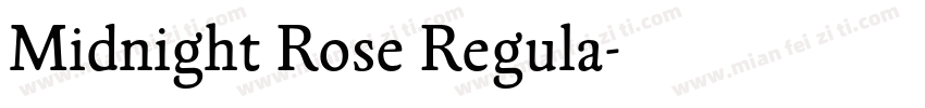 Midnight Rose Regula字体转换